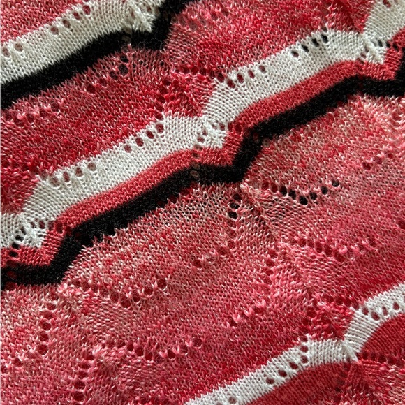 Northern Reflections Women’s Pink and Black Striped Cardigan Sweater Size XL - Picture 6 of 6